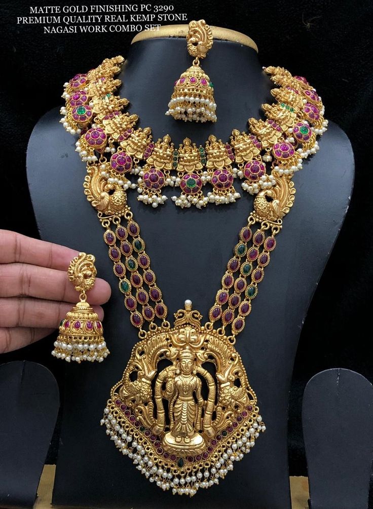 Nagas Work Combo Necklace Set