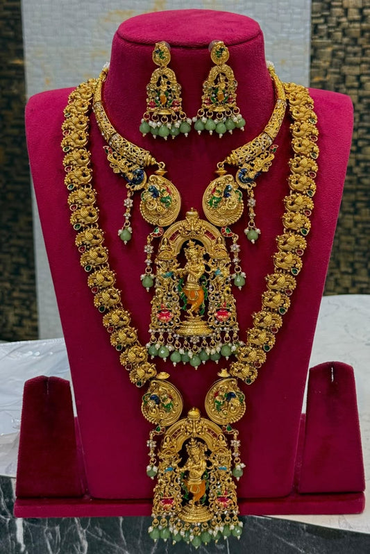 Shree Designer Golden and Craft Necklace Set